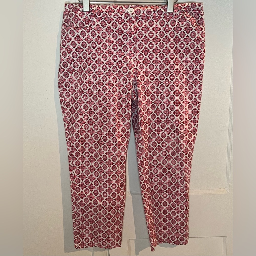 Talbots Floral Foulard Perfect Crop ankle pants